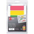 Avery Étiquettes amovibles à codage couleur Écrire ou imprimer, 1 po x 3 po, rectangle, couleurs variées, paq./75 (2334)-Amovible