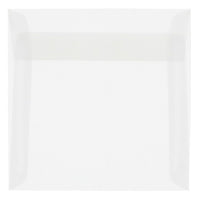 JAM Paper Enveloppes carrées translucides de 8,5 po, transparent, 50/paquet-Enveloppes en papier translucide clair