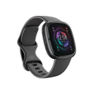 Google - Fitbit Sense 2 montre intelligent – Gris ombre/Aluminium graphite-Autonomie de la batterie de plus de 6 jours : avec une longue durée de vie de la batterie, Sense 2 suit toutes vos statistiques de santé et de forme physique pendant plus de 6 jours sans avoir à s'arrêter pour une charge. Varie selon l'utilisation et d'autres facteurs; jusqu'à 12 heures avec GPS continu
