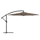 Corliving - Parasol décentré pour terrasse, brun sable-Parasol décentré de 3 m en polyester de 180 g