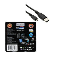 Electronic Master – Câble micro vers USB de 6 pi, 6 x 6 x 1 po, noir-Micro à USB