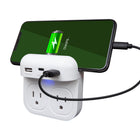 Helix - Chargeur mural et veilleuse PowerLED prises doubles ports USB-A et USB-C-Acces facile aux ports