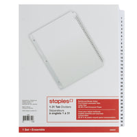 Staples - Onglets pré-imprimés pour séparateurs, 1-31, blanc-Les onglets de séparation permettent d'organiser les documents de manière rapide et efficace