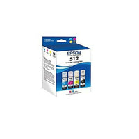 Epson - Bouteilles d'encre T512 noir et couleur, C/M/Y/PB - (T512520-S) -paquet de 4-Multicolore