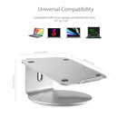 ShoppingAll - Support ergonomique pour ordinateur portable avec base pivotante à 360° Argent-Le design lisse, durable et de qualité de l'acier aluminium s'adapte à la plupart des surfaces et des appareils.  Anti-rouille et anti-corrosion, super durable à utiliser.