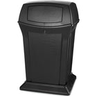 Rubbermaid RangerMD – Conteneur de déchets, noir, 45 gallons avec dessus à 2 portes (FG917188BLA)-Capacité : 45 gallons américains
