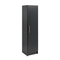 Prepac – Placard étroit de 16 po, Elite, noir (BEB-1664)-Poignée stylisée en métal brossé
