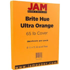 JAM Paper Papier cartonné Brite Hue, 8-1/2 x 11 po, orange intense, 250/pqt-Orange intense