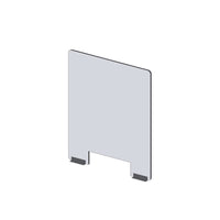 Avant de pare-haleine modulaire Mark Maker - Acrylique transparent 1/4" - panneau L 23,5"xH 31,5" - 2 rails inférieurs de 4"-Fixez les côtés des panneaux modulaires pour étendre la longueur de votre diviseur à l'aide de charnières en plastique (charnières flexibles).