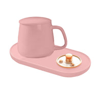 Habitu Chauffe-Tasse Électrique Rétro avec Tasse et Couvercle-Rose-Molette de réglage de la température Cinq: Options sont offertes : 35-degrees, 45-degrees, 55-degrees, 65-degrees and 75-degrees (Celsius)