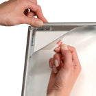 SECO Snap Affiche Cadre Cas, Coins ronds, 24 x 36 pouces, Argent-Cadre en aluminium anodisé argent satiné durable