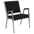 Flash Furniture – Fauteuil bariatrique antimicrobien HERCULES, noir avec cadre argenté, paq./4-Mousse ignifuge CAL 117