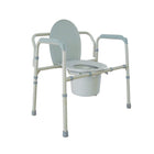 Drive Medical – Chaise d’aisance bariatrique robuste et pliante-Gris, en acier