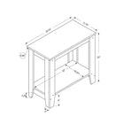 Monarch Specialties - 3134 Table D'Appoint - Noir/Dessus Gris-Dimensions du produit: 24 po L x 12 po W x 22 po H