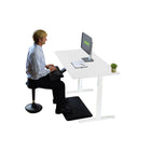 Uncaged Ergonomics - 60 po Rise Up Bureau assis-debout électrique à hauteur réglable - Blanc-Finition haut de gamme
