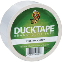 Duck Tape Ruban à conduits de couleur, Blanc clin d'oeil-Ruban à conduits coloré