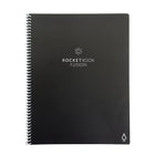 Rocketbook Fusion Smart Portable Réutilisable, format lettre, noir infini-Envoyez vos notes manuscrites aux services d’informatique en nuage les plus populaires comme Google drive, Dropbox, Evernote, box, OneNote, Slack, iCloud, iMessage, courriel et plus en utilisant l’application Rocketbook gratuite pour iOS et Android