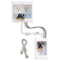 PowerBridge - Trousse de connexion murale, TWO-CK, alimentation double-Convient à l’installation de toute marque ou taille de téléviseurs plasma, ACL, DEL et HD, ou d’équipement audiovisuel à prise murale