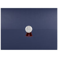 St. James - Porte-certificats/porte-documents - Sceau d'argent avec ruban rouge - bleu marine - paquet de 5-Ajoutez une touche d'élégance, de cérémonie et de sincérité à l'attribution de reconnaissance