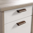 Sauder 56"W La Collection Anda Norr Bureau Ministre - Finition Sky Oak-Base metallique durable.