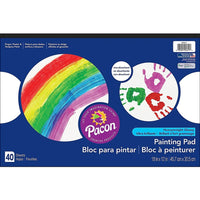Pacon - Bloc de papier de peinture Art Street, 18 x 12 po, blanc, 40 feuilles, 3/paquet (PAC104611)-Taille : Papier 18 x 12 po