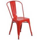 Flash Furniture – Table rectangulaire 31,5x63po et 6 chaises empilables, intérieur/extérieur, métal rouge (ET-CT005-6-30-RED-GG)-Certifié ANSI et BIFMA