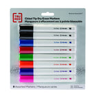 TRU RED - Marqueur  à effacement sec - Pointe Biseautée - Couleurs Variées - Paquet de 8-Écrivez et effacez sur tableaux blancs, en verre ou autres surfaces à effacement à sec