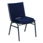 Flash Furniture – Chaise empilable robuste bleu marine à motifs à revêtement Hercules rembourrée de 3 po-Style contemporain