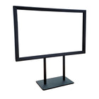 Eddie's - Porte-affiches de comptoir 7" H x 11" L avec poteaux de 4" - Noir mat - Paquet de 6 (130072-6)-Porte-affiches de comptoir