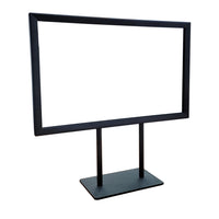Eddie's - Porte-affiches de comptoir 7" H x 11" L avec poteaux de 4" - Noir mat - Paquet de 6 (130072-6)-Porte-affiches de comptoir
