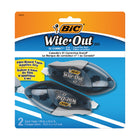 BIC - Ruban de correction Wite-Out EZcorrect Grip - 10,2 m - Paquet de 2-Un paquet de 2 rubans correcteurs BIC Wite-Out EZ Correct Grip, un ruban correcteur sur film résistant à la déchirure dans un distributeur de ruban offrant un confort et un contrôle optimaux