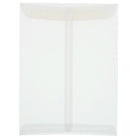 JAM Paper Enveloppes ouvertes au bout papier vélin translucide avec fermeture gommée, 10 x 13 po, transparent, 1000/paquet-Transparent