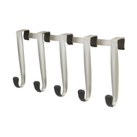 Umbra – Crochet quintuple Schnook pour dessus-de-porte, noir et nickel-Métal peint avec embouts en caoutchouc