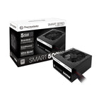 Thermaltake - Bloc d'alimentation de 500 W Smart - 80+- Conception à rail unique +12V de haute ampérage.