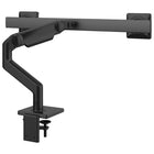 Bras pour moniteur Humanscale M8.1 avec barre transversale-Le M8.1 est livré non assemblé pour réduire la taille de l'emballage et ses liaisons modulaires permettent aux utilisateurs de concevoir rapidement l'espace le plus productif sans pièces supplémentaires - tout en économisant efficacement les ressources, l'énergie et les frais d'expédition pour aller de l'usine au bureau. Les bras du moniteur à échelle humaine sont également exempts de produits chimiques nocifs de la Liste rouge.