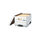 Boîte de rangement Bankers Box EasyLift, Blanc/Bleu, paquet de 12-Une fois pleine, la boîte de format lettre/légal est 20 % plus légère qu’une boîte de format lettre/légal standard.