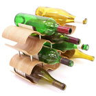 Cathay Importers Bentwood vague 10 bouteilles casier à vin, 9,75 " H x 15" W x 6" D-Construction robuste en bois cintré - fabriqués à partir de placage de bois de saule et métal chromé