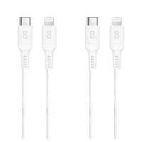 LOGiiX - Piston Connect USB-C à Lightning - Blanc - Paquet de 2-Ce pack de 2 comprend 2 câbles USB-C vers USB-C de 1,2 m (3,93 pieds)