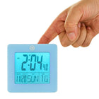 Marathon - Horloge numérique de table Cl030050bl, 3,75 x 3,75 x 1,5 po, bleu-Taille du cadran : 2,5 po x 2,5 po