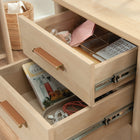 Sauder 59"W La Collection Whitaker Point Bureau - Finition Natural Maple-   Fini sur toutes les faces pour un placement polyvalent dans n'importe quelle pièce de votre maison