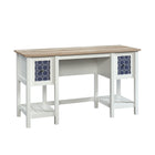 Sauder 54"W La Collection Cottage Road Bureau - Finition Soft White-Tiroirs sur glissières à extension complète équipés d'un système d'assemblage T-lock breveté