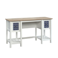 Sauder 54"W La Collection Cottage Road Bureau - Finition Soft White-Tiroirs sur glissières à extension complète équipés d'un système d'assemblage T-lock breveté