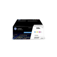 Ens. de 3 cartouches de toner cyan/magenta/jaune d’origine HP 508A-Couleur d’encre : cyan, magenta, jaune