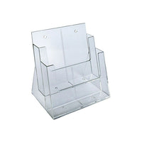 Azar Displays – Porte-brochures à 2 compartiments et 2 étages pour format lettre (252380)-Pour brochures de format lettre