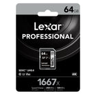 Lexar, Carte mémoire 64Go SDHC 1667x UHS-II-Réflex numériques avancés, appareil sans-miroir avancés ou nouveaux modèles