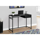 Monarch Specialties - 7220 Bureau 42 po - Noir/Metal Noir-Le cadre en métal élancé au fini noir offre une stabilité et correspond aux panneaux stratifiés noirs