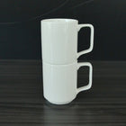 Tasses à Café en Porcelaine Durable - 14oz - Blanc - Paquet de 8-Peu encombrant : empilable pour un rangement efficace