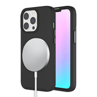 AXS - PROTech coque anti-choc avec bordures surelevees,une durabilite militaire MagSafe pour Apple iPhone 13 Pro Max,Noir-Resistant aux chocs