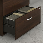 Bush Business Furniture - Classeur lateral à 2 tiroirs Studio C - noyer noir-La quincaillerie en nickel brosse rehausse votre choix parmi plusieurs finis attrayants pour un look contemporain ou traditionnel