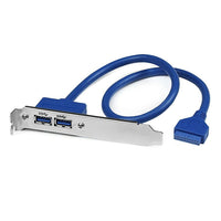 StarTech ® Adaptateur de plaque à port femelle USB 3.0 A, 2 ports-Ajoute deux ports USB 3.0 pour un transfert de données accéléré avec les appareils USB 3.0, tout en prenant en charge les appareils USB 2.0 et USB 1.1